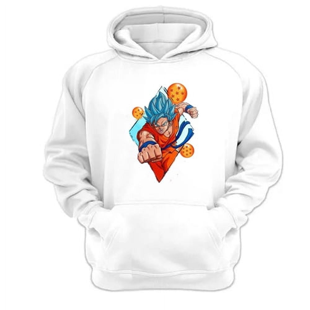Genérico - Polerón Canguro Goku Blanco Talla Xs Unisex