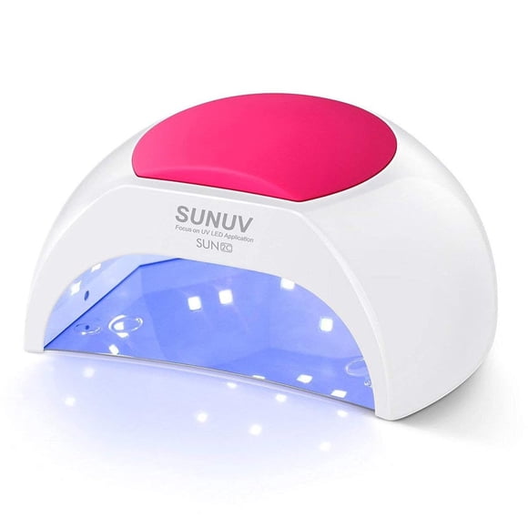 Lámpara de uñas UV SUNUV SUN2C de 48 W con 4 ajustes de temporizador, color rosa