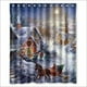thumbnail image 1 of Cortina de ducha navideña con ganchos, tamaño 60 x 72 pulgadas, 1 of 3