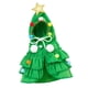 thumbnail image 2 of Capa De Navidad Con Estrella Y Pompones Vestido De Cosplay Capa De árbol De Navidad Con Gorro De Papá Noel Verde Mediano, 2 of 5