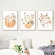 thumbnail image 1 of 3pcs Autumn Floral Bouquet Canvas Painting - Watercolor Pumpkin Posters and Prints for Fall Home Decor - No Frame Required, 1 of 4