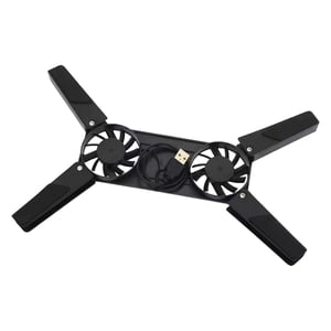 Magideal - Soporte De Refrigeración Para Computadora Portátil Ventilador Dual Accesorio Fuerte Universal Refrigerador Portátil Plegable Para Computadora Portátil