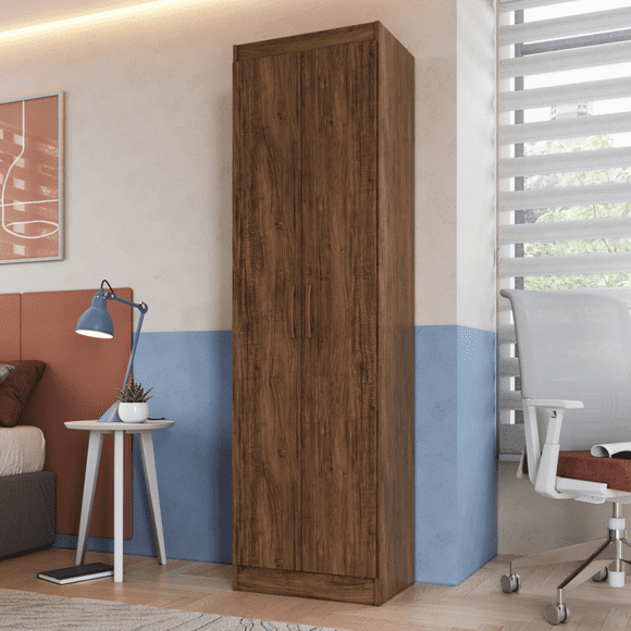 Clóset de 2 Puertas 4 Repisas 50x183x36 cm Marrón - Ibiza