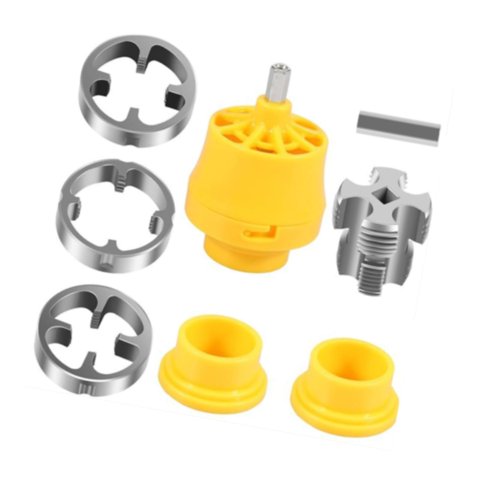 Ioensy - Juego De Roscador De Tubos De Pvc Fácil De Usar Con 3 Matrices, Herramienta Manual, Kit De Roscado De Tubos