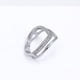 thumbnail image 5 of Anillo Cintillo Doble en V, Circonitas Pavé y Liso, Talla 7, Plata 926, 5 of 6