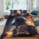 thumbnail image 2 of Bomberos Conjunto de sábanas temático, trío de piezas, cómodo y amigable con la piel, diseño único, regalo de decoración para el hogar para familiares, amigos y fans, 90 cm * 190 cm, 2 of 6