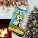 thumbnail image 1 of Ovejas del Karate Tema: Calcetines de Navidad, fino lino blanco para colgar en escaleras y chimenea, decoración navideña para el hogar, regalo de Navidad. 45cm × 32cm, 1 of 5
