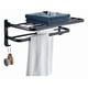 thumbnail image 2 of Soporte Plegable De Pared Para Toallas Aluminio Con Gancho 50cm negro, 2 of 5
