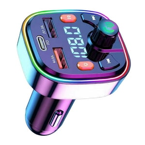 Magideal - Transmisor Fm Bluetooth Soporte De Carga Rápida Disco Usb Pd 2 Puerto Usb