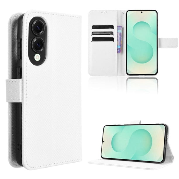 Funda Billetera para Samsung galaxy Fold 7 con Ranuras y Soporte Blanco