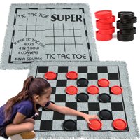 Giant Checkers Game Joyin Vintage 3 En 1 Con Tapete Reversible