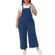 thumbnail image 2 of Agnes Orinda Pantalones de Petos para Mujer Talla Grande, Mono Casual de Mezclilla con Tirantes Ajustables, Talla 2X Azul, 2 of 6