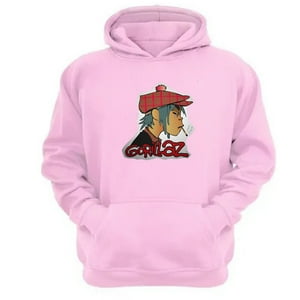 Genérico - Polerón Canguro Gorillaz Rosa Talla Xs Unisex