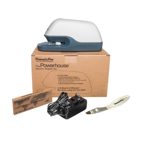 Grapadora Eléctrica PraxxisPro Powerhouse Ultra Silenciosa para 40 Hojas