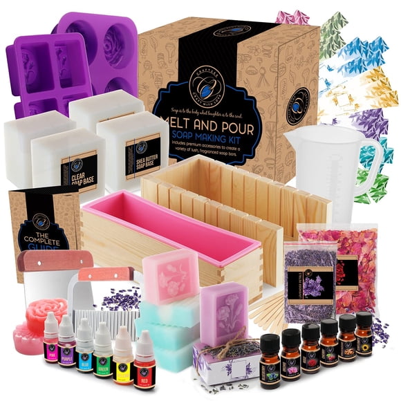 Kit para hacer jabón CraftZee Large Deluxe con base de jabón y más