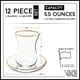 thumbnail image 2 of Juego de vasos de té turco Vikko, 6 tazas, 160 ml, y platillos con detalles dorados, 2 of 7