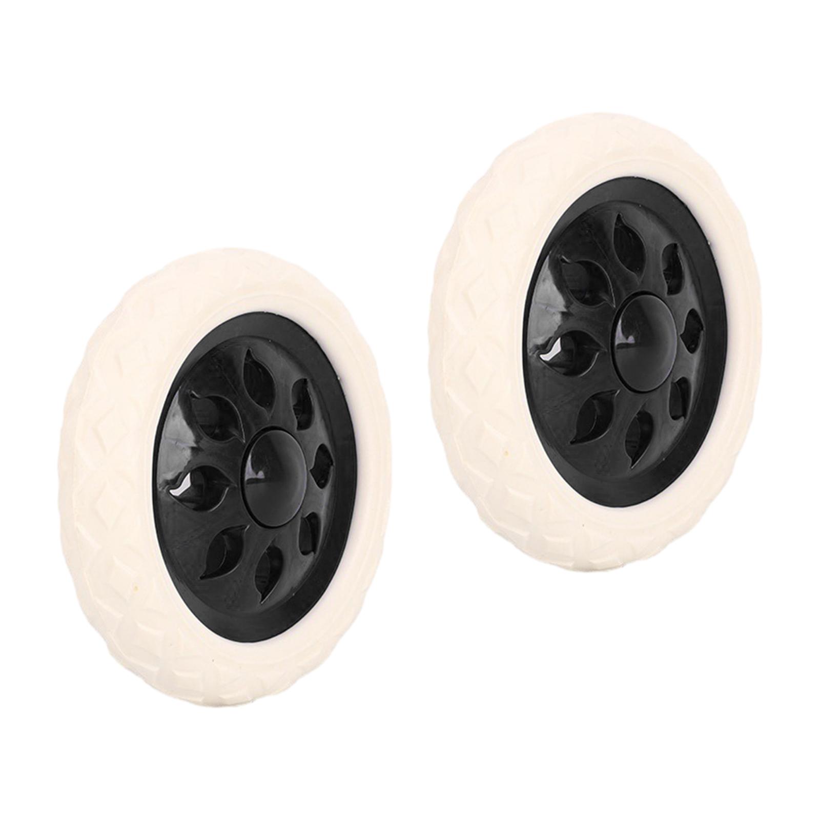Magideal - 2 Ruedas Para Carrito De Compras, Ruedas Giratorias, Pieza De Repuesto, Accesorios De Carrito Resistentes Al Desgaste, Rueda De Equipaje Para Moverse