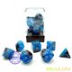 thumbnail image 5 of Juego de dados poliédricos Bescon bicolor azul que brilla en la oscuridad, 5 of 7