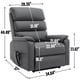 thumbnail image 2 of Grey Cat-proof Leather Dual Motor Infinite Position Up to 350 LBS Power Lift Recliner Chair with Power-Remote, Heat Massage and Heavy Duty Motion Mechanism, 2 of 3