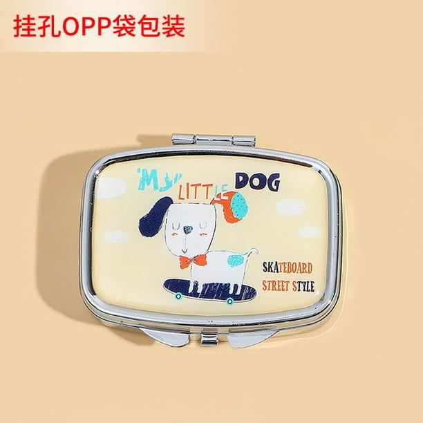 Personal health care mini metal jewelry small square rounded glue small medicine box storage box medicine box medicine divider