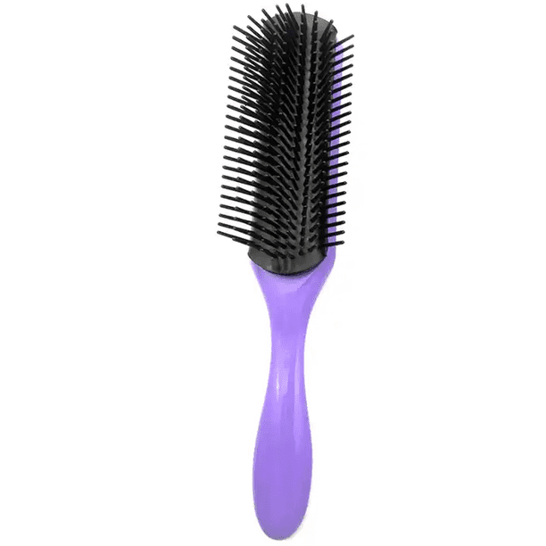 Custom Logo Detangling Massage Hair Brush For Curly Hair Brush Removable Nine Row Comb Plastic Hair Brush