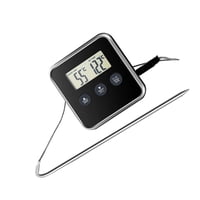 Xusx111 - Cocina Lectura Instantánea Termómetro De Carne Temporizador Digital Temperaturómetro De Alimentos Precisos Para Barbacoa Horno Parrilla Cocina Fácil Conversión De Fahrenheit Celsius Diseño E