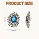 thumbnail image 2 of Broche de Cristal y Piedras de Imitación Vintage Uxcell para Mujeres, Broches de Solapa de Flor de 2.5 Pulgadas Aleación Cristal Cúbico para Bufandas Vestido Sombrero Traje Boda, Azul, 2 of 6