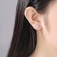 thumbnail image 5 of Juego de 3 pendientes de bola de cristal para mujeres y niñas, 3 pendientes de bola de discoteca brillantes de diferentes tamaños, plateados, cristal., 5 of 5