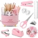 thumbnail image 1 of Set Organizador Escritorio Gorsbark 10 Piezas Rotativo 360° Rosa, 1 of 3