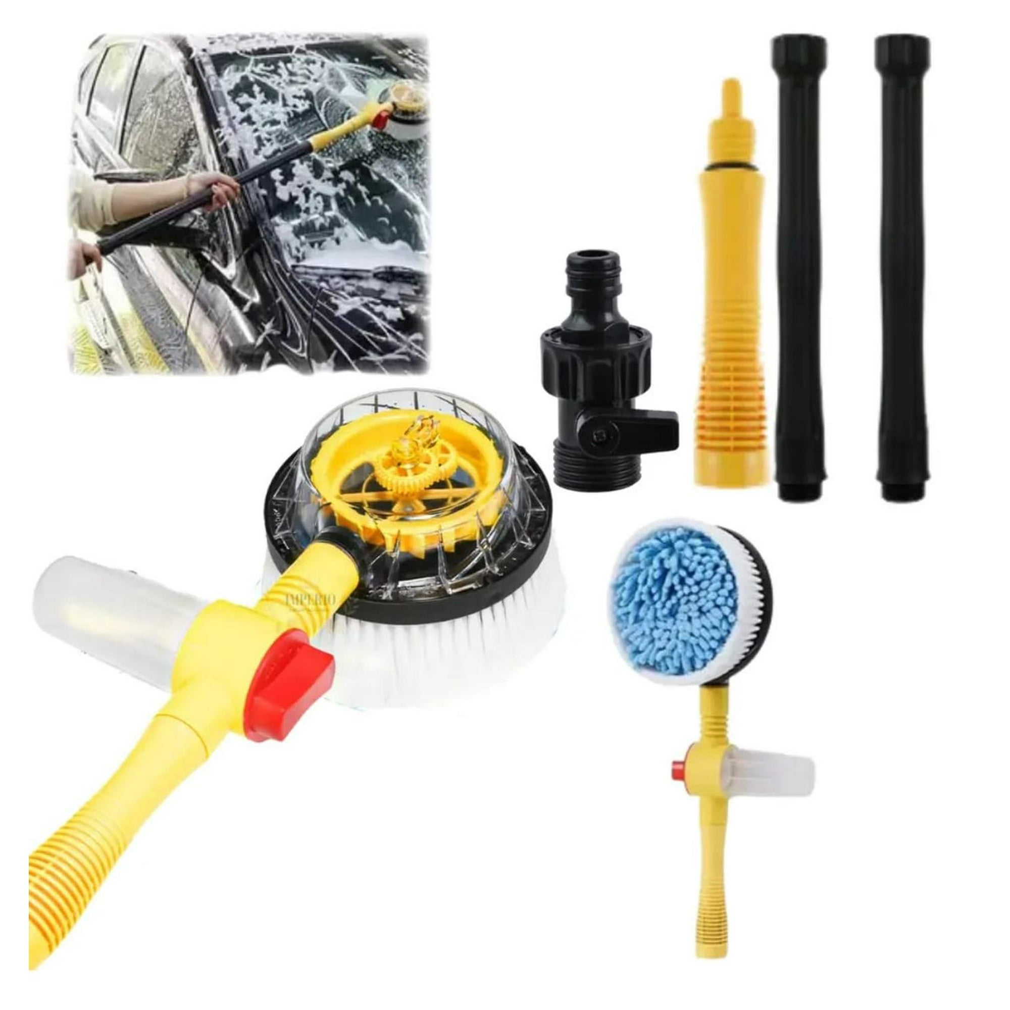 Genérico - Cepillo Para Lavado De Autos Rotatorio Amarillo