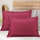 thumbnail image 1 of PiccoCasa Suaves Fundas de Almohada Oxford de Microfibra 1800 2Pcs, Estándar Rojo Vino, 1 of 7