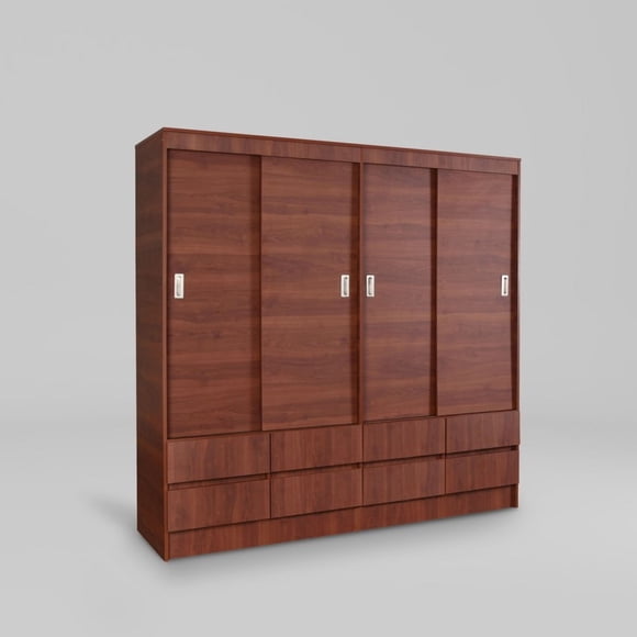Clóset Maule 4 Puertas Corredera Cerezo