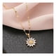 thumbnail image 3 of Collar Flor Girasol Cristales Zirconia Galvanizado Oro 14k, 3 of 4