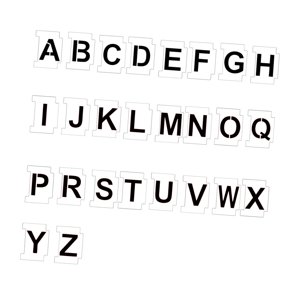 Magideal - Juego De Plantillas De Pintura, Plantillas De Pintura Para Decoración Y Proyectos De Arte, Plantillas De Capas, Plantillas De Para Pintura, Plan 26 Letras.