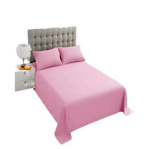 Genérico - Sabana Plaza Y Media 200 Hilos Rosada