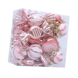 Magideal - 18 Piezas Bolas De Navidad Adornos Para Árbol Esferas Decorativas Y Colgantes Festivos Fabricados En Plástico Duradero Adecuado Para La Decoración De Oro Rosa