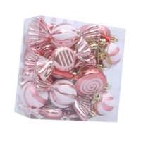 Magideal - 18 Piezas Bolas De Navidad Adornos Para Árbol Esferas Decorativas Y Colgantes Festivos Fabricados En Plástico Duradero Adecuado Para La Decoración De Oro Rosa