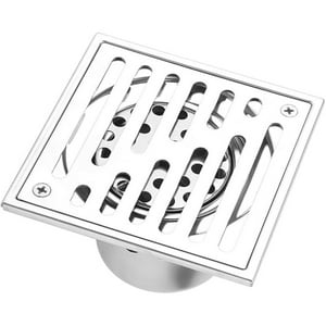 Veat00L - Desagüe De Piso Cuadrado En Acero Inoxidable - Antiolor - Ideal Para Ducha, Baño, Cocina Y Balcón (110X110Mm)