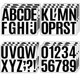 thumbnail image 1 of Kit de letras y números de vinilo Debinolo de 10 cm, negro, 15 hojas, 1 of 6
