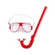 thumbnail image 3 of Juego De Snorkel Para Niños, Gafas De Buceo Con Vista Amplia Para Deportes Acuáticos, Buceo Bajo El Agua, Rojo, 3 of 3