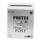 thumbnail image 1 of Buzón galvanizado vintage Buzón de buzón Buzón de periódico Caja de soporte de periódico Blanco-1, 1 of 5