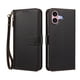 thumbnail image 1 of Funda Tipo Billetera para iphone16 con Soporte y Bolsillo con Cierre Negro, 1 of 1