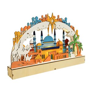 Ioensy - Lámpara Decorativa De Ramadán, Lámpara De Mesa Decorativa Para Oficina, Regalos De Ramadán, Decoración Blanca