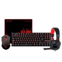 Redragon - Kit Gamer Teclado Mouse Audifonos Mousepad K552-Bb-2-Sp 4 In 1