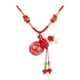thumbnail image 2 of Vidrio Pequeña Calabaza Aceite Esencial Difusor Colgante Collar Botella De Perfume Rojo, 2 of 3