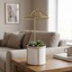 thumbnail image 2 of Macetero Metalico Con Pedestal Decorativo Plantas Suculentas beige, 2 of 10