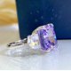 thumbnail image 3 of Anillos de Compromiso de Plata Esterlina 925 de 8 Quilates para Mujer Hielo Triturado Corte Radiante Anillo Amarillo/morado Delicados Anillos de Cóctel Llamativos para Esposa Damas, 3 of 7
