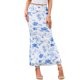 thumbnail image 1 of INSPIRE CHIC Falda Maxi de Verano para Mujer Cintura Alta Floral de Malla Boho Bodycon Cola de Sirena Faldas Largas S Blanco Azul, 1 of 6