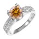 thumbnail image 1 of Anillos de Compromiso de Moissanita para Mujer 2 Uds Color D Claridad VVS1 Anillos de Diamante Anillos de Boda de Moissanita de Plata Esterlina S925 con Certificado, 1 of 8