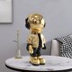 thumbnail image 3 of Escultura Dosker Astronaut Spaceman, poliresina dorada, 35 cm, 3 of 7